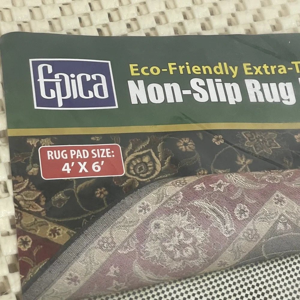 Epica 4'x6' Eco-Friendly Extra-Thick Non-Slip Rug Pad‎ New in Package Old-Stock